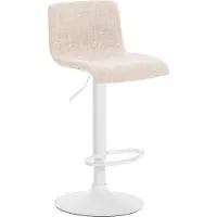 CLP Hover Barkruk - Stof wit/creme