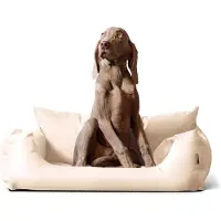 Tierlando NEMO hondenbed, hondenbank, mand voor honden en katten, verkrijgbaar in de maten 65, 80 en 100 cm - Maat: 80x60 cm | Kleur: 05 Crème