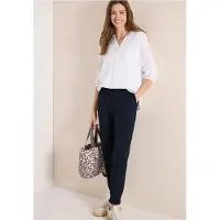 Cecil Dames Mid Waist Slim Legs broek in cargo-look - Blauw - XL