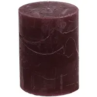 Viana Effen gekleurde kaarsen bordeaux 60x80mm 4st, 4 Stück
