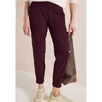 Cecil Dames Mid Waist Slim Legs broek in cargo-look - Rood - XL