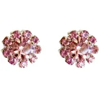 Charme Bijoux Magneet oorbellen roze zilverkleur 10 mm