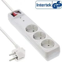 InLine contactdoos, 3-voudig aardingscontact, ÜSS, wit