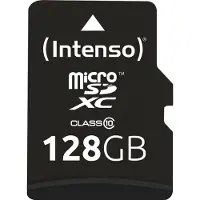 Intenso - Flash-Speicherkarte (microSDXC-an-SD-Adapter inbegriffen) microSDXC-kaart 128 GB Class 10 Incl. SD-adapter