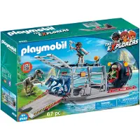 Playmobil Dinos Luchtkussenboot met dinokooi -9433