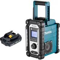 Makita DMR 116 Y1 accu bouwradio 14,4 - 18 V AM FM AUX + 1x accu 1,5 Ah - zonder oplader