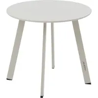 Hespéride Bijzettafel - Buiten - Tafel - 50x45cm - Rond - Salontafel - Staal - Buitentafel - Tuintafel - Grijsbeige - SAONA