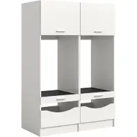 Ebuy24 Wasmachinekast set Free 4 | wit | 2-delig
