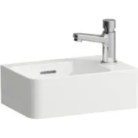 Laufen Val Fontein 14.5x35x24.5cm 1 kraangat rechts met overloop Keramiek wit H8152800001061