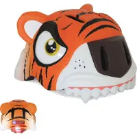 Crazy Safety Fahrradhelm m. Light - Tiger - Orange - - 49-55 cm - Fahrradhelme