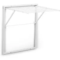 Arredamenti Italia Meubels - Wandrek voor wasgoed, model Kledy, 80 x 69 cm, wit