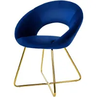 ML-Design Eetkamerstoel Opal velvet | fluweel blauw 64x77x53 cm eetkamerstoelen | NADUVI