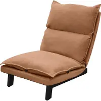 ML-Design Vloerstoel bruin vloerstoel gestoffeerd met verstelbare rugleuning linnen bekleding robuust stalen frame ML design