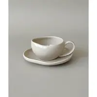 Almina Wave Biscuit - Espressoset - 12-delig - Wit - 120ml - Porselein - Koffiekopjes