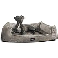 Tierlando Orthopedisch hondenbed FRANKLIN, zachte teddy stof - Hondenbank - Afmetingen: 110x90 cm | Kleur: 02 Grafiet