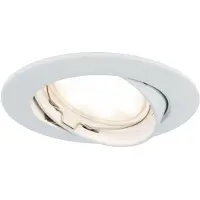 Paulmann Inbouwspots, set "Coin", dimbaar, satijn, rond, kantelbaar, LED, 1x7W, 2700K, 230V, 51mm, wit, met aluminium en zink