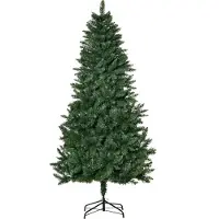 HOMCOM Kunstkerstboom, 180 cm, kunstmatige dennenboom met 724 takken
