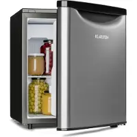 Klarstein Yummy Koelkast - Minikoelkast - 45 Liter - Vriesvak: 3 Liter - Koelkast: 42 Liter - Energielabel E - 42Db - Semi-automatische ontdooifunctie - Incl. lekbak - Zilver