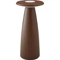 Sigor Nuflair LED tafellamp, roestbruin, IP54, dimbaar, 24 cm Nuflair, dimbaar, bruin / roest, Woon-/ Eetkamer, Aluminium, Scandinavisch