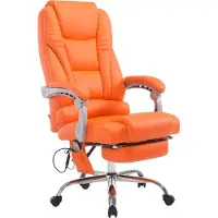 CLP Pacific V2 Bureaustoel - Massagefunctie - Kunstleder oranje