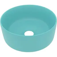 Syfax Wastafel rond 40x15 cm keramiek mat lichtgroen