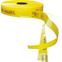 Kelmaplast Waarschuwingsband. Let op: Deutsche Telekom *T***. Kabel. Breedte: 50 mm. Lengte: 250 m. Kleur: geel