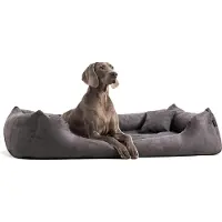 Tierlando MORITZ, zacht hondenbed/hondensofa, maten M - XXL, 90, 110, 130, 160 cm - Afmetingen: 90x75 cm | Kleur: 02 Grafiet