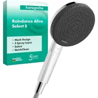 Hansgrohe Raindance Alive Select S - Handdouche - Select-knop bediening - 125mm maat - 3 straalfuncties - Chroom