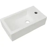 Syfax Wastafel met kraangat rechthoekig wit 46x25,5x12 cm keramiek