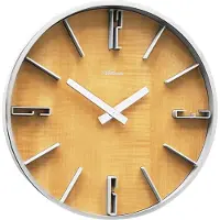 Atlanta 4426/30 Wandklok Quartz 300 mm x 60 mm Zilver