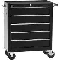 HBM gereedschapswagen 5 laden, 62 cm, zwart