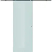HOMCOM Schuifdeur gesatineerd alu/veiligheidsglas 205 x 77,5cm