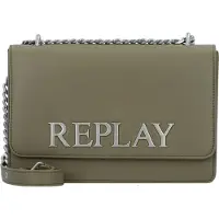 Replay Schoudertas kaki / zilver