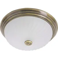 Steinhauer Plafondlamp brons met Glas Ø30,5 cm 2 x E27 fittingen