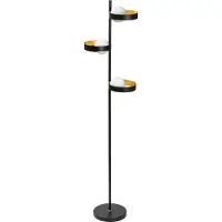 Osram DECOR Memphis vloerlamp, zwart/goud, met G9-fitting voor eenvoudige vervanging van de lamp. Kan worden uitgerust met een gewone of slimme lamp. Beschermingsklasse IP20