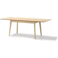 Furniture24 Eettafel Plot Pt-03, uitschuifbaar, 145 x 220 cm, hout, poten in licht eikenhout