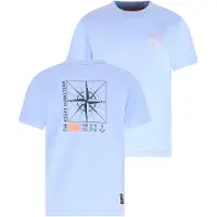 TYGO & vito jersey T-shirt met backprint lichtblauw Jongens Katoen Ronde hals - maat 98-104