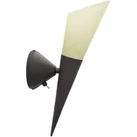 LINDBY Wandlamp Alva, roestkleurig, glas, 34 cm hoog, E14 dimbaar, bruin / roest, Hal, metaal, Modern, Wandlamp