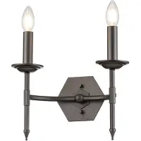 Elstead Lighting Wandlamp Crown, dimbaar, alu / grijs / zink, Woon-/ Eetkamer, metaal, Antiek, wandlamp