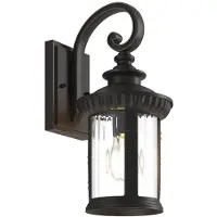 LINDBY Wandlamp buiten Barret, dimbaar, bruin / roest, Aluminium, Antiek, Wandlamp buiten