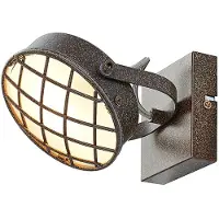 LINDBY spot Tamin, roestkleurig, 1-lamp, glas, G9