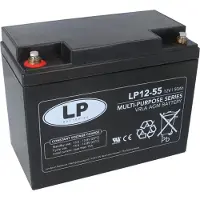 Landport LP12-55 VRLA AGM Loodaccu (12V, 50 Ah, T6 terminal)