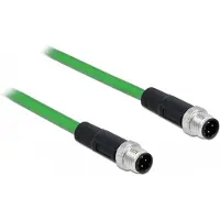 DeLOCK M12 4-pins D-gecodeerde industriële netwerkkabel | CAT5e | PUR | 5 meter