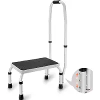 Vevor Huishoudladder 810 x 417 x 285 mm Opklapbare trap Stalen trap 1 trede Trap met een draagvermogen van 150 kg Opklapbaar opstapje Trap met één trede 810 mm hoog Keukentrap Antislip opstapje