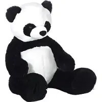 Heunec Mega pluche panda beertje knuffel zwart wit 100cm - Knuffeldier