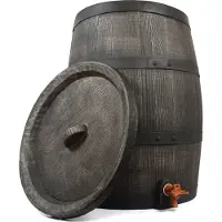 Yerd Roto regenton 140 liter dia. 54 x h 71 cm bruin 3/4' messing ingang tap