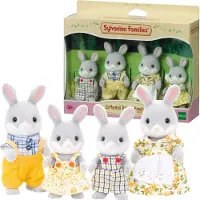 Sylvanian Families Cottontail Rabbit Family Figures Geel Kinderen