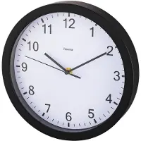 Hama Wandklok Pure, 25 cm, stil, zwart, artikelnummer 186338