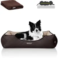 BedDog Premium Orthopedisch hondenbed WUFFI, hondensofa MEMORY FOAM, premium-stof, afneembare hoes, inclusief knuffeldeken