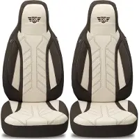BREMER SITZBEZÜGE Autostoelhoezen voor BMW X3 BJ vanaf 2021 – Stoelhoezen voor bestuurder en passagier in Bruin/Beige